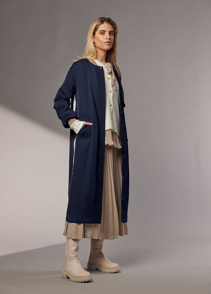 Madly Sweetly Matrix Coat / MS1238 ( Colours - Navy & Taupe)