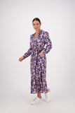Vassalli Printed Frill Neck Dress / 6096  (2 prints - Trend & Viva La Bloom)