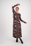 Vassalli Round Neck Printed Knit Dress / 6097