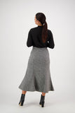 Vassalli Mid Length Fluted Skirt / 7055W