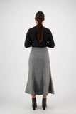 Vassalli Mid Length Fluted Skirt / 7055W