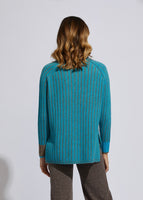 ld + co Plaited Roll Neck  Sweater / LC6185 (3 Colours - Aqua , Denim & Graphite)
