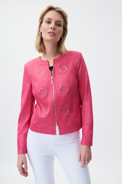 Joseph Ribkoff Faux Suede Jacket / 231910 (2 Colours - Dazzle Pink & Moonstone)