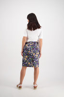 Vassalli Lightweight Print Skirt With Fly /S22 / 372AV