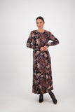 Vassalli Round Neck Printed Knit Dress / 6097